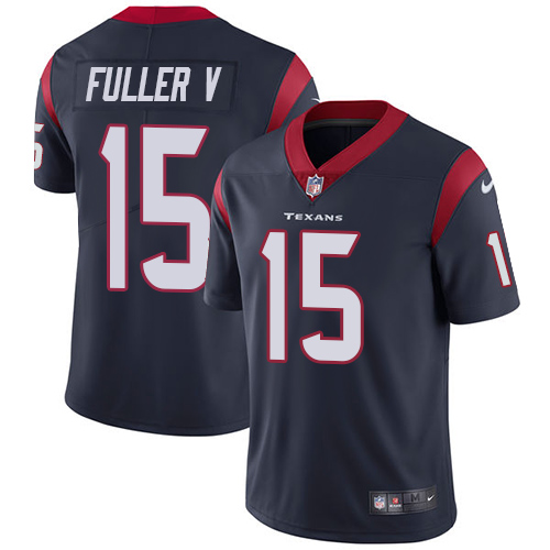 Men Houston Texans #15 Fuller V blue Nike Vapor Untouchable Limited NFL Jersey